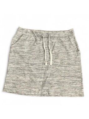 Sonoma Life + Style Gray Marled Drawstring Athletic Lounge Mini Skirt Size M